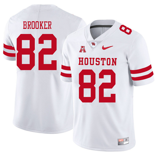 2018 Men #82 Romello Brooker Houston Cougars College Football Jerseys Sale-White